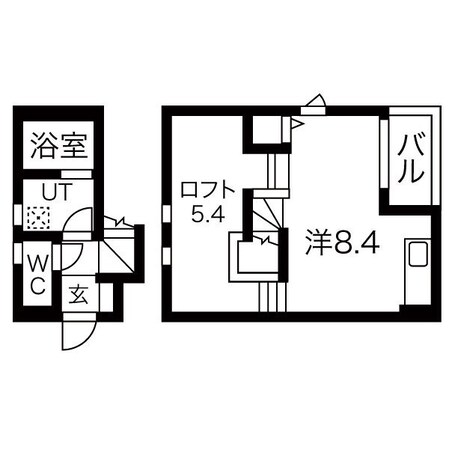 黄金駅 徒歩5分 2階の物件間取画像